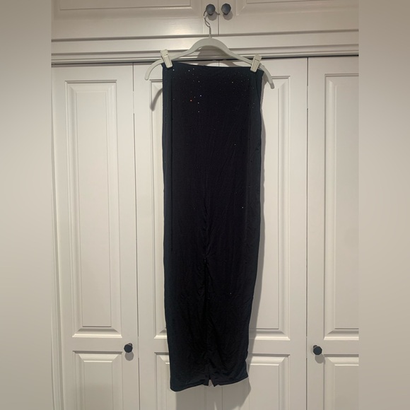 NWT Swarovski × Skims Jelly Sheer Tube Maxi Skirt Onyx/Black Size Medium - Picture 13 of 16